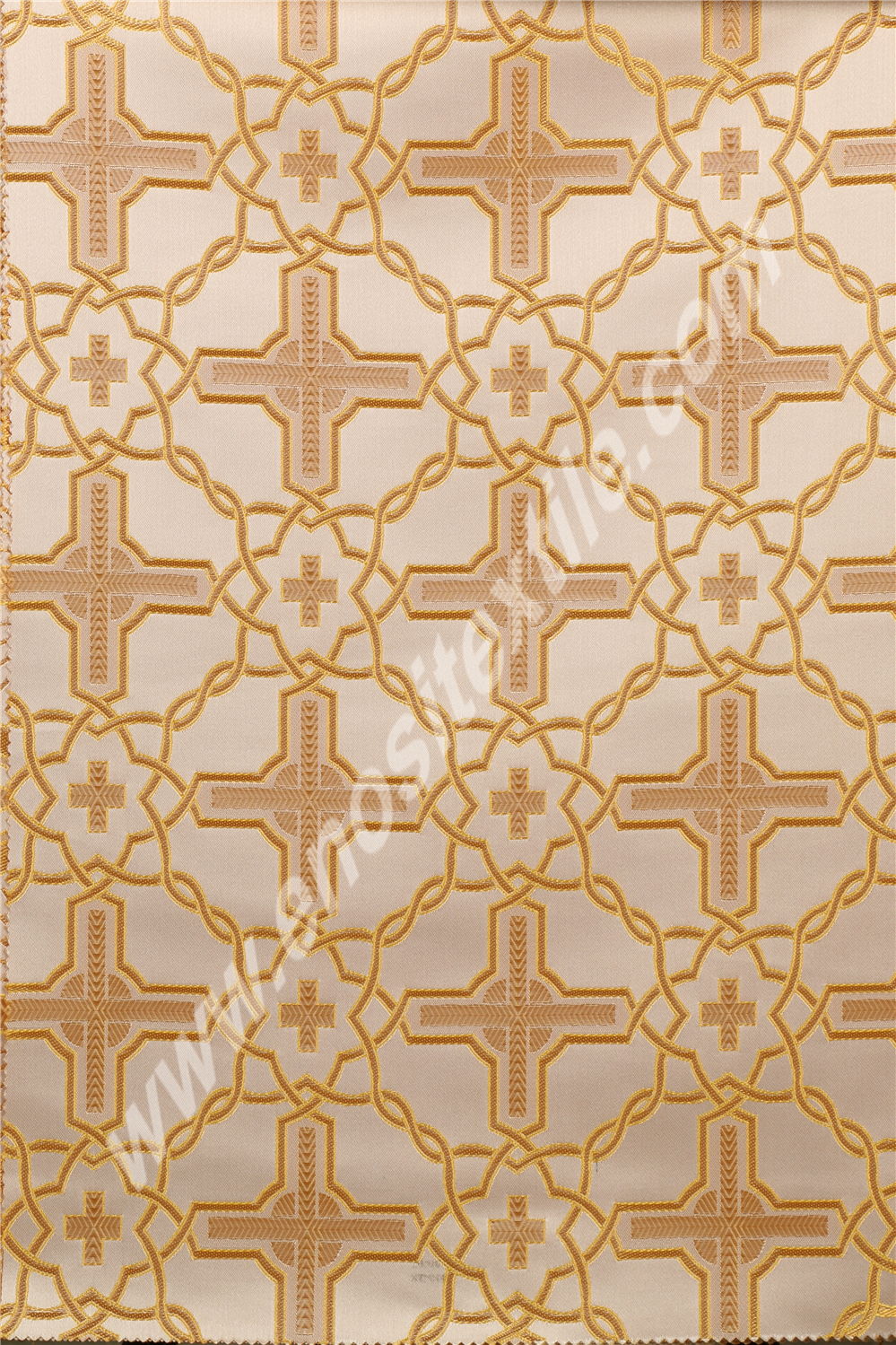 KL-007 White-Gold Brocade Fabrics